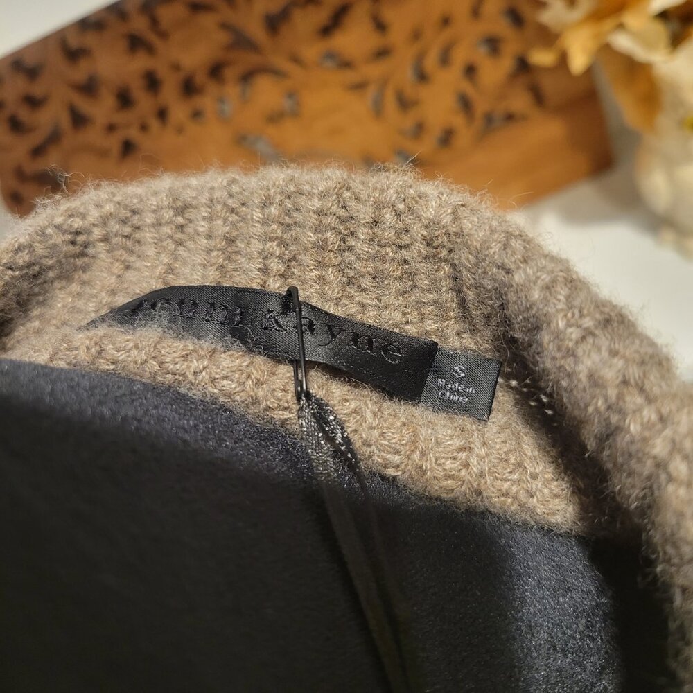 NWT Jenni Kayne 100% Cashmere Fisherman Sweater - Russet Brown, Size Small - Picture 7 of 7